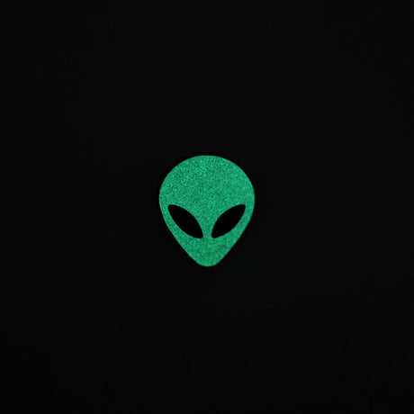 Alien Head Glow In The Dark Enamel Pin