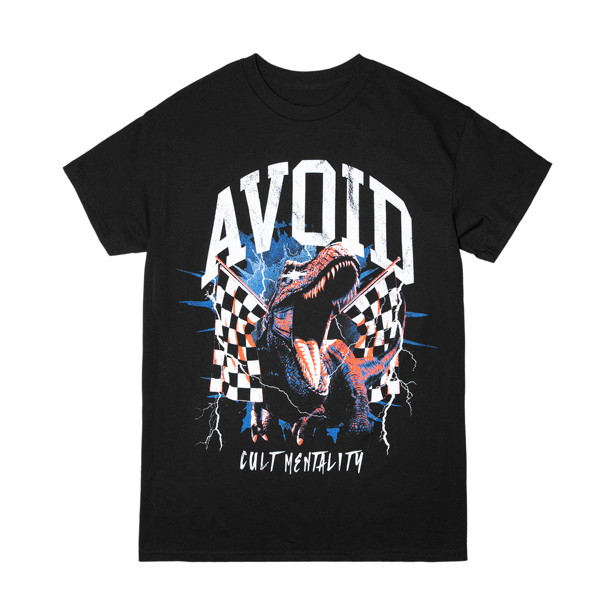 AVOID - Dino Black Tee