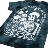 AVOID - Skeleton Flowers Dye Tee