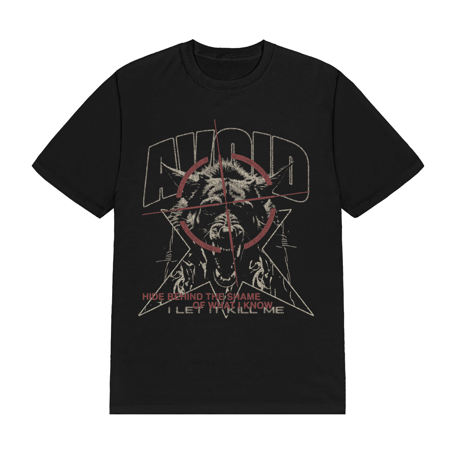 Avoid - Wolf Black T-Shirt