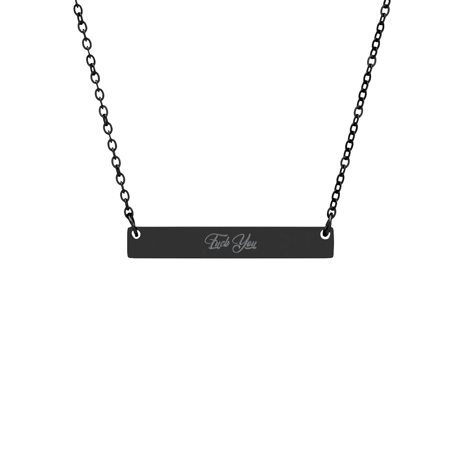BeardPrincess - Floral Fuck Engraved Necklace