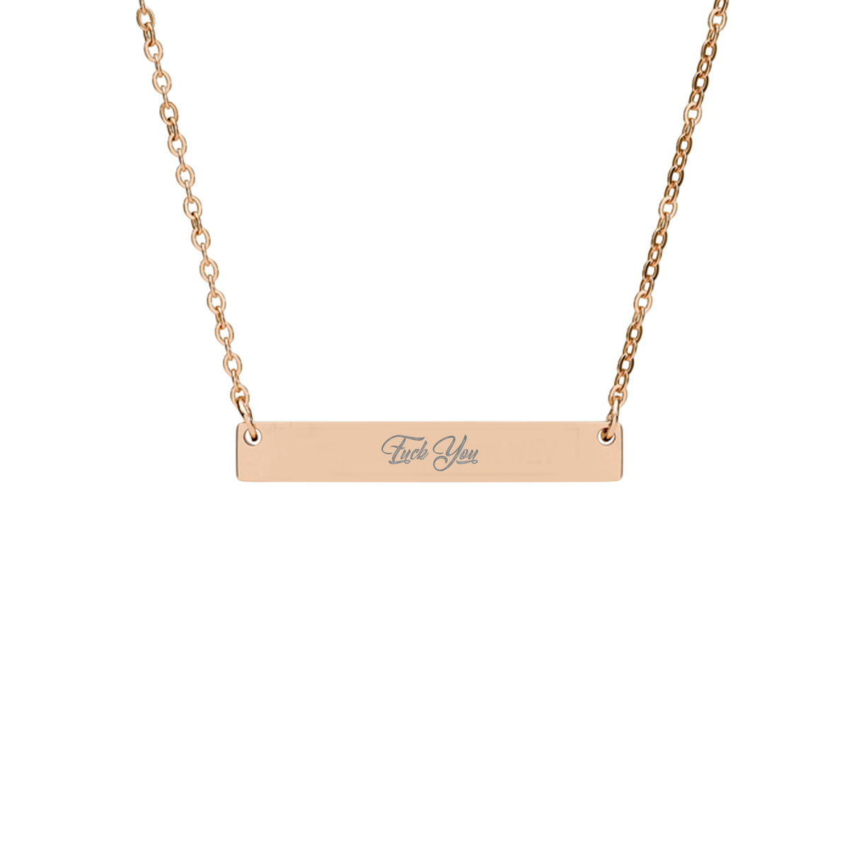 BeardPrincess - Floral Fuck Engraved Necklace