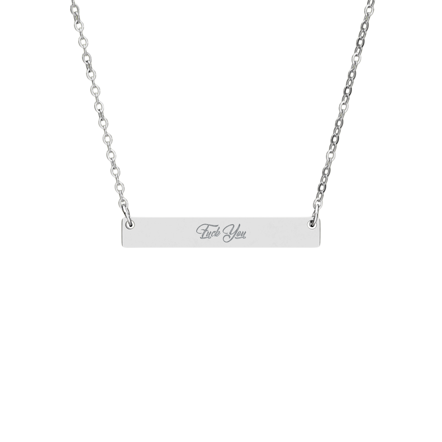 BeardPrincess - Floral Fuck Engraved Necklace