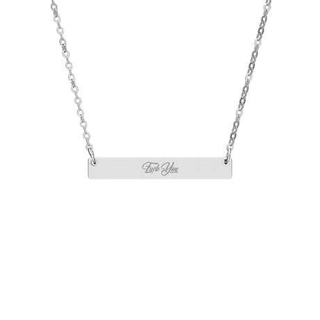 BeardPrincess - Floral Fuck Engraved Necklace