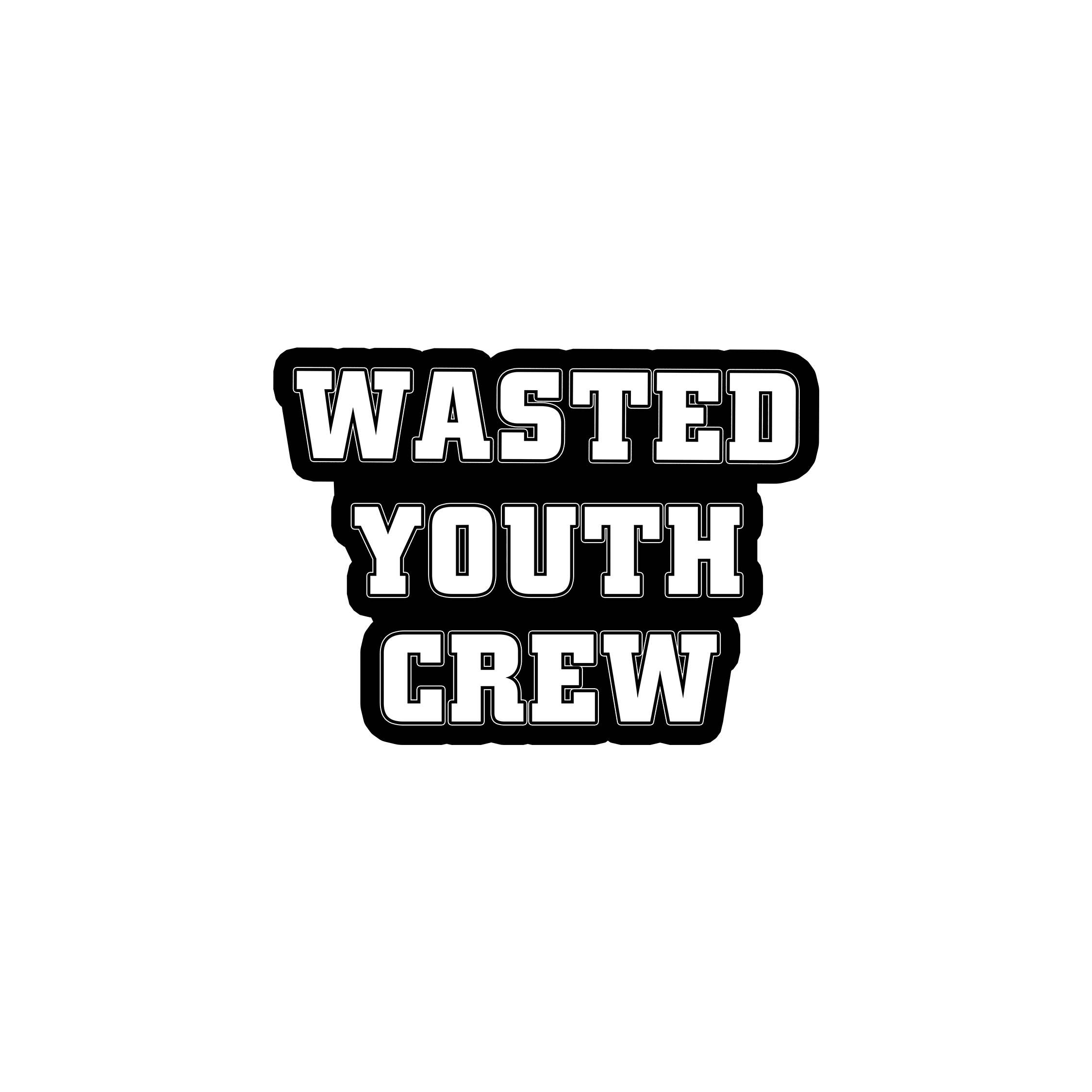 Blood For Blood - Wasted Youth Crew Sticker