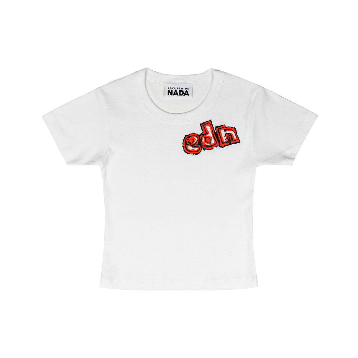 Escuela De Nada - Tres Letras White Baby Tee