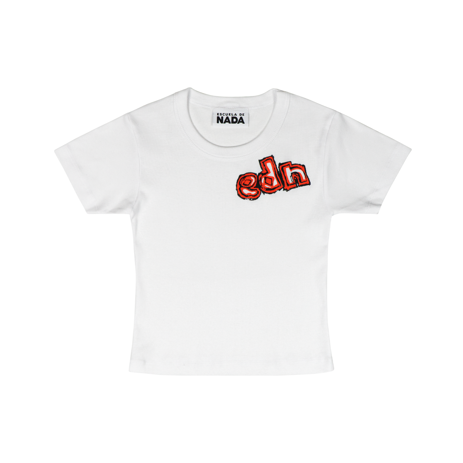 Escuela De Nada - Tres Letras White Baby Tee