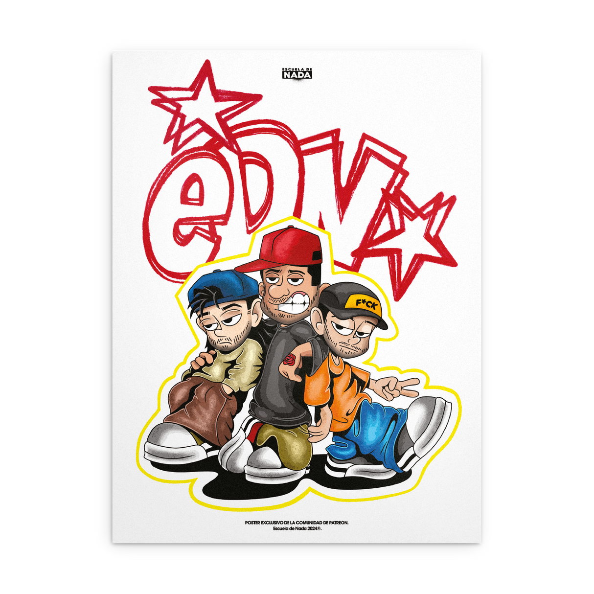 Escuela De Nada - EDN Cartoon Poster