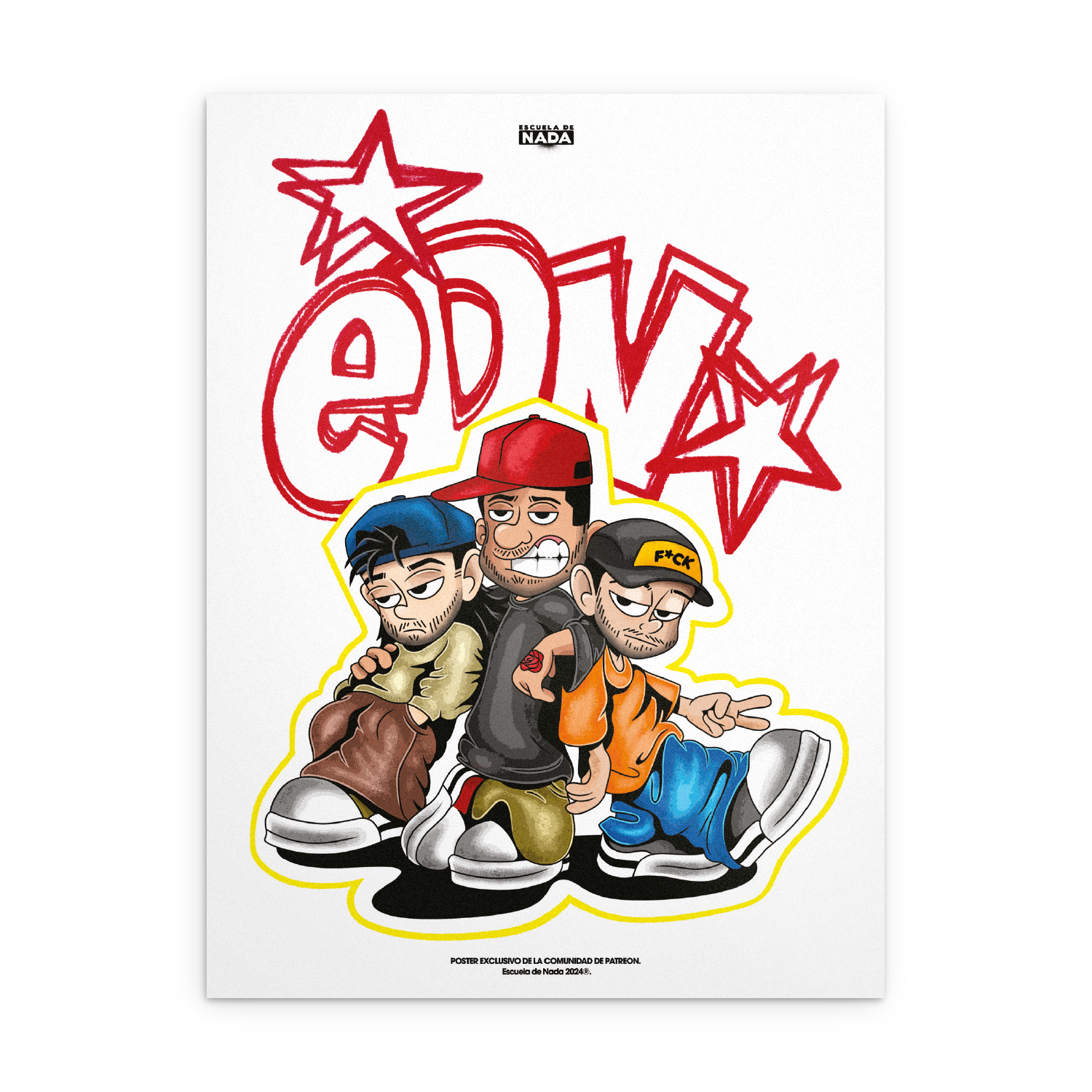 Escuela De Nada - EDN Cartoon Poster