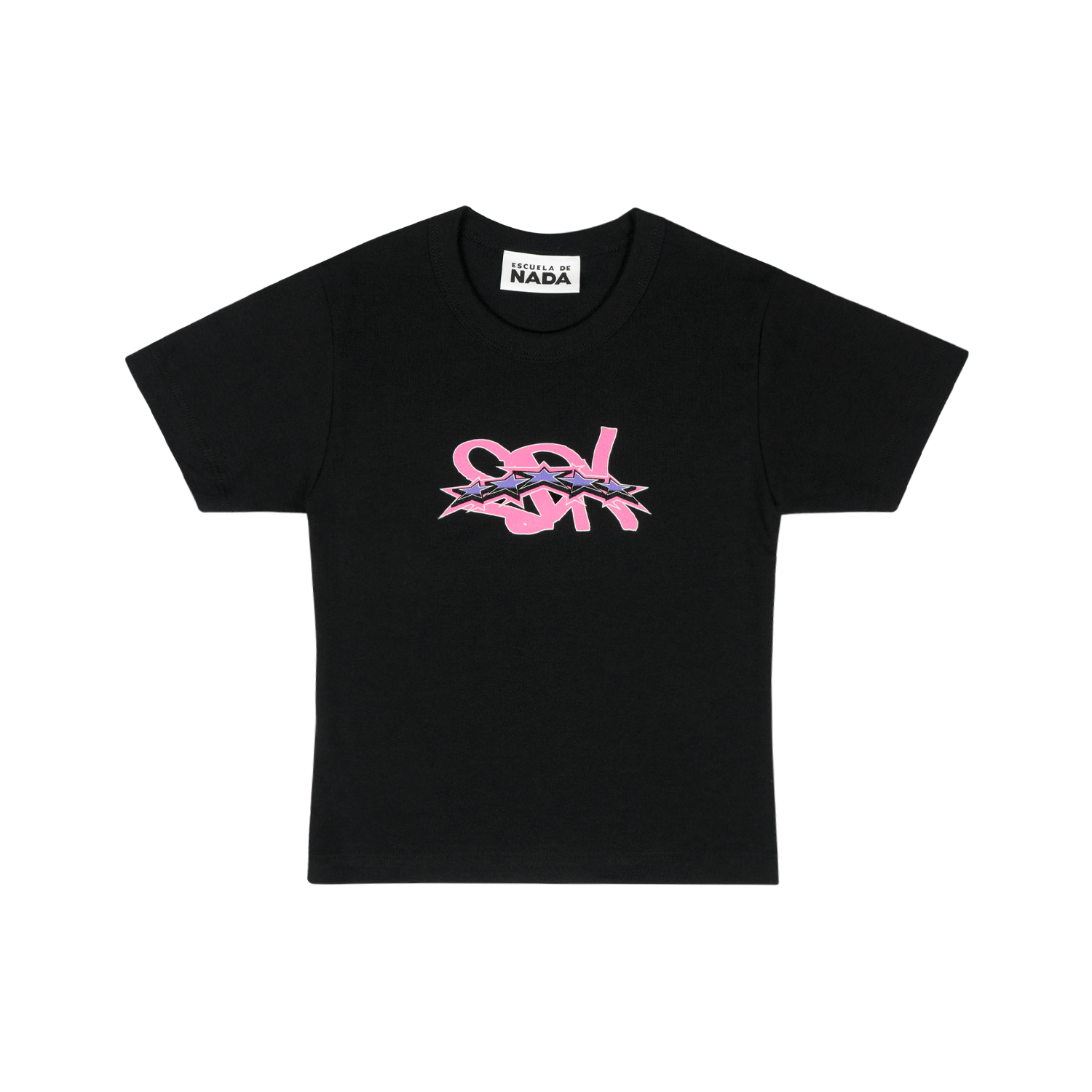 Escuela De Nada - 4 the Girlies Black Baby Tee