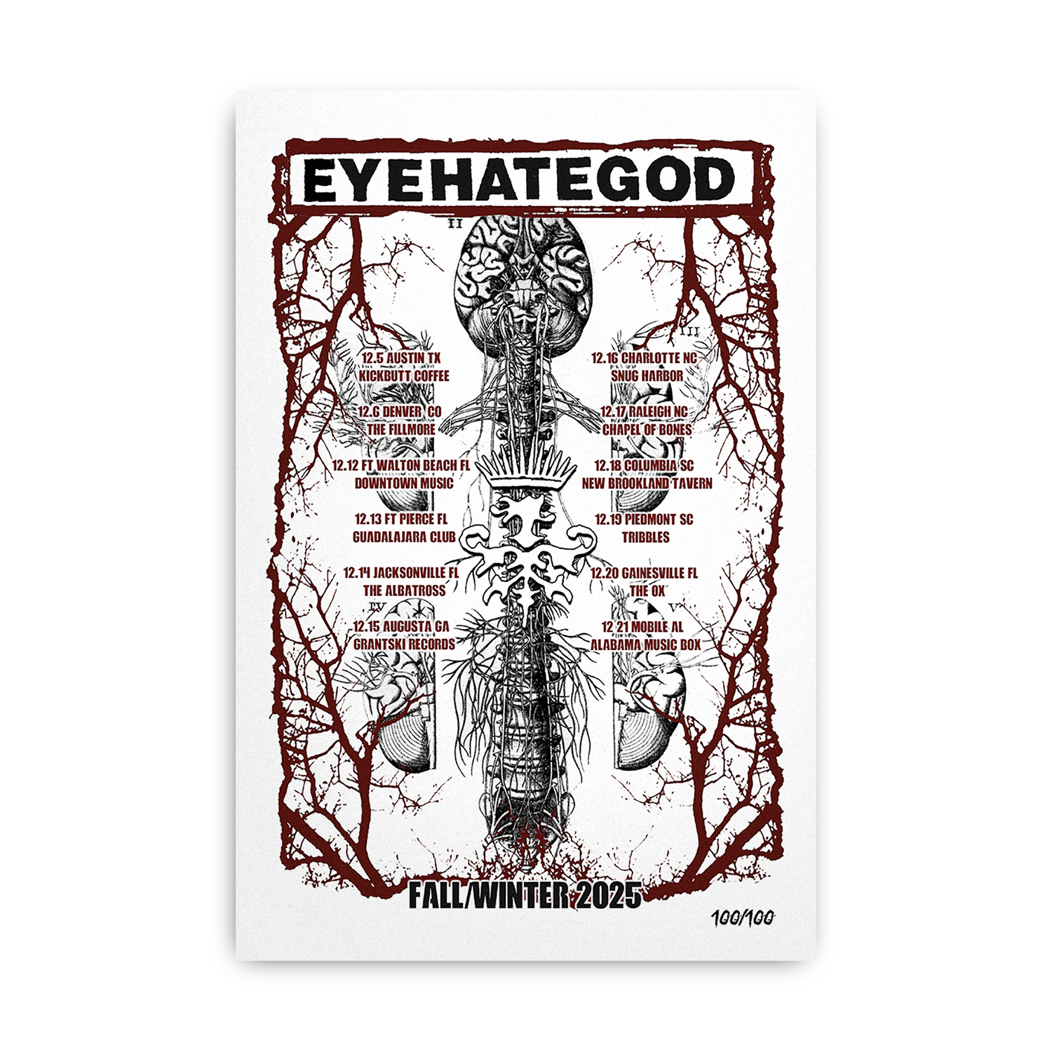 EYEHATEGOD - EHG Fall/Winter 2025 Tour Poster