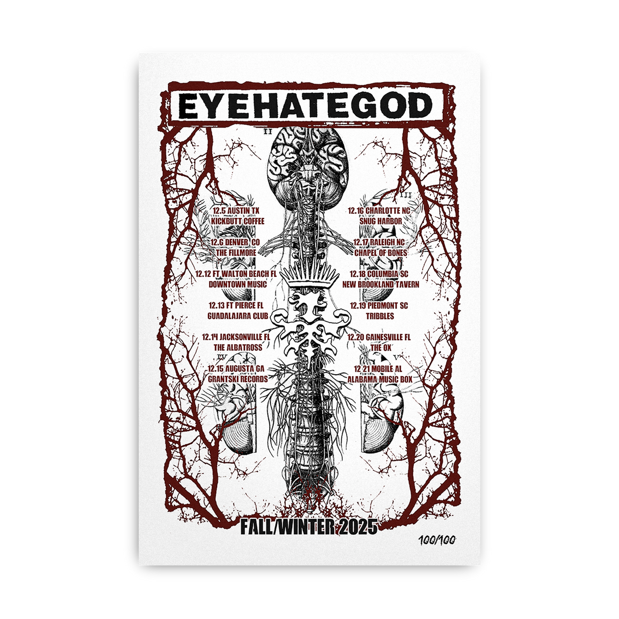 EYEHATEGOD - EHG Fall/Winter 2025 Tour Poster
