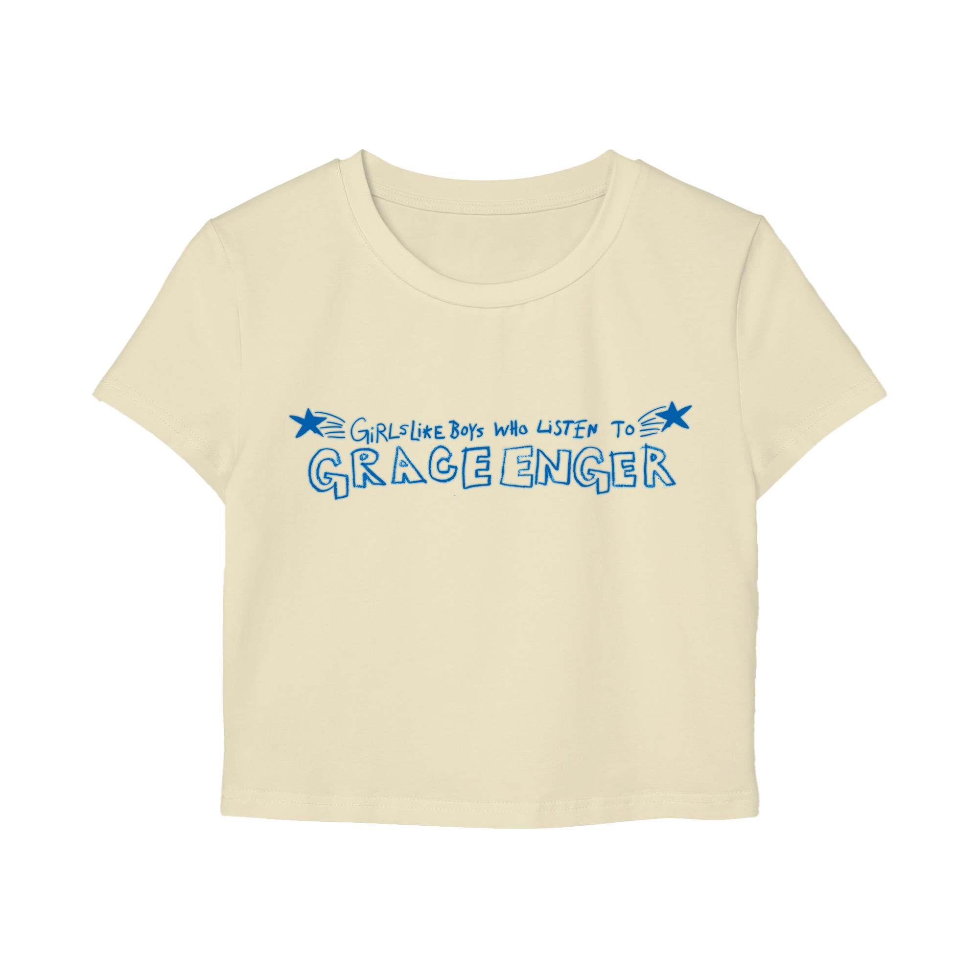 Grace Enger - Girls Like Boys Baby Tee - Creme