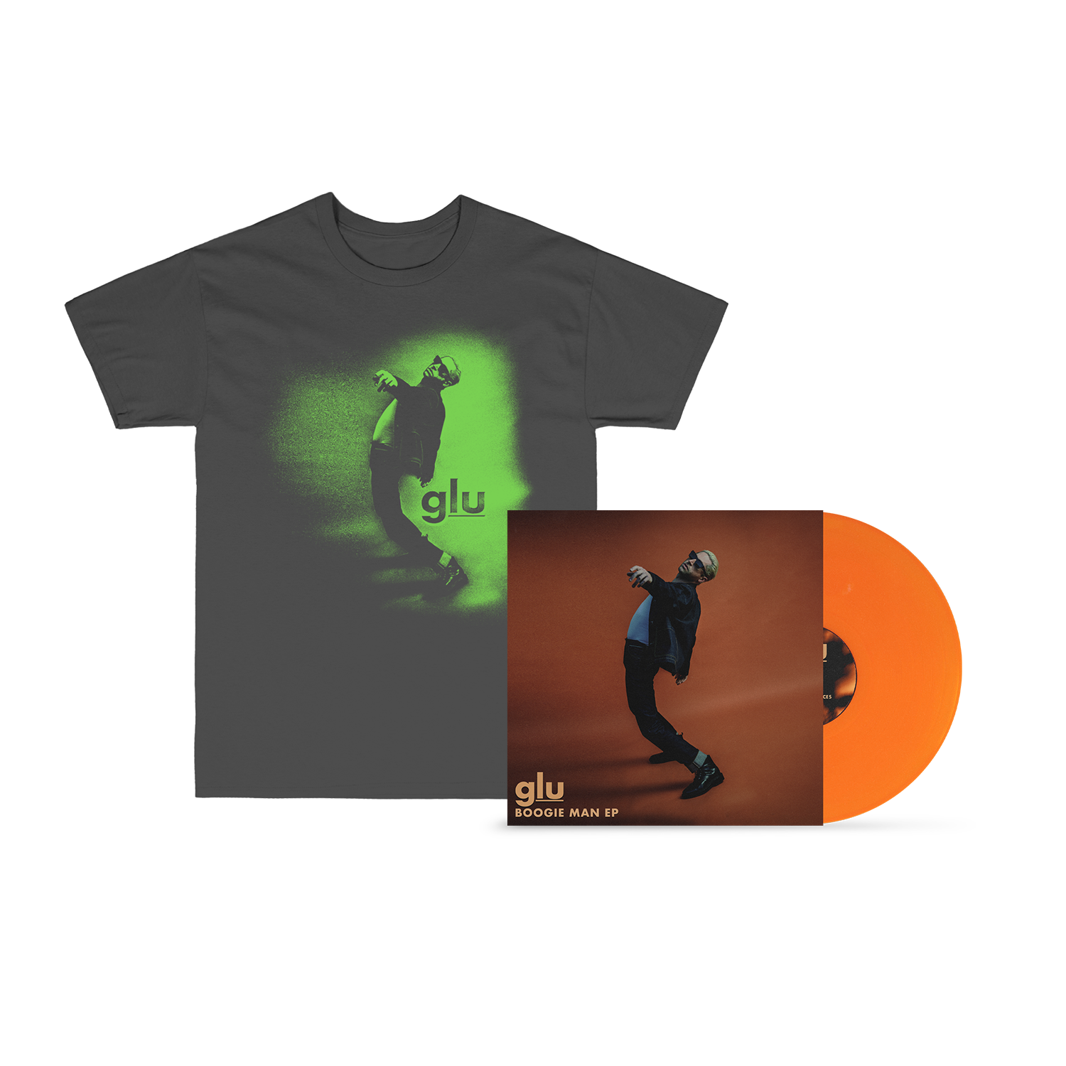GLU - BM EP Cover Tee + Boogie Man EP Vinyl