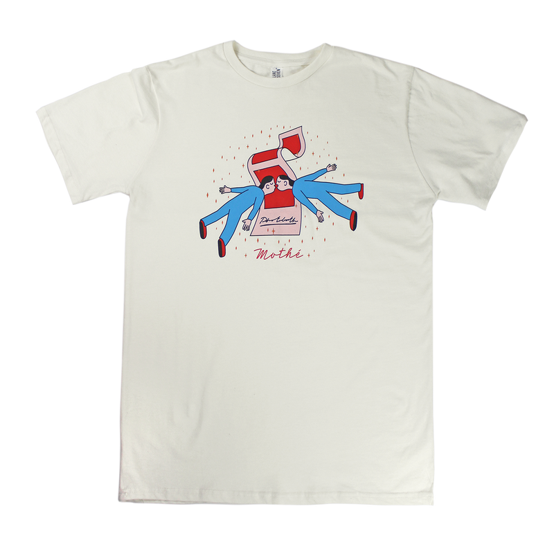 a white t-shirt with a picture on it