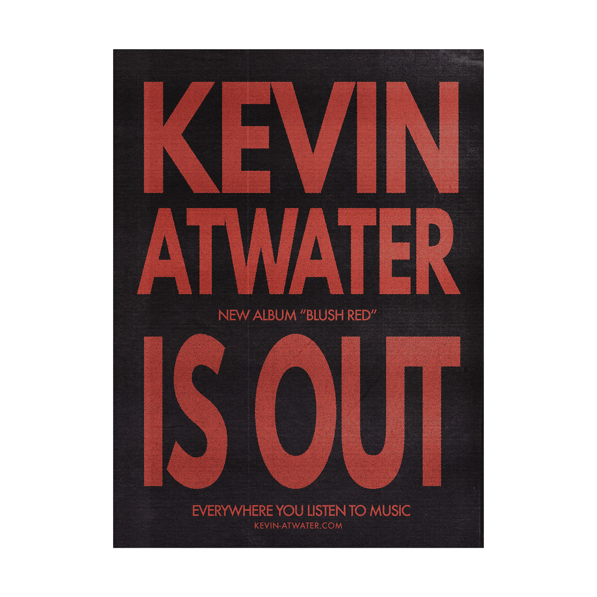 Kevin Atwater - Blush Red Album Poster