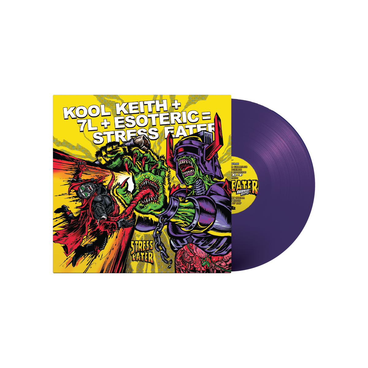 Stress Eater (Kool Keith x CZRFACE):  'Everybody Eats!' Purple Vinyl LP (Limited Edition Jacket Art)
