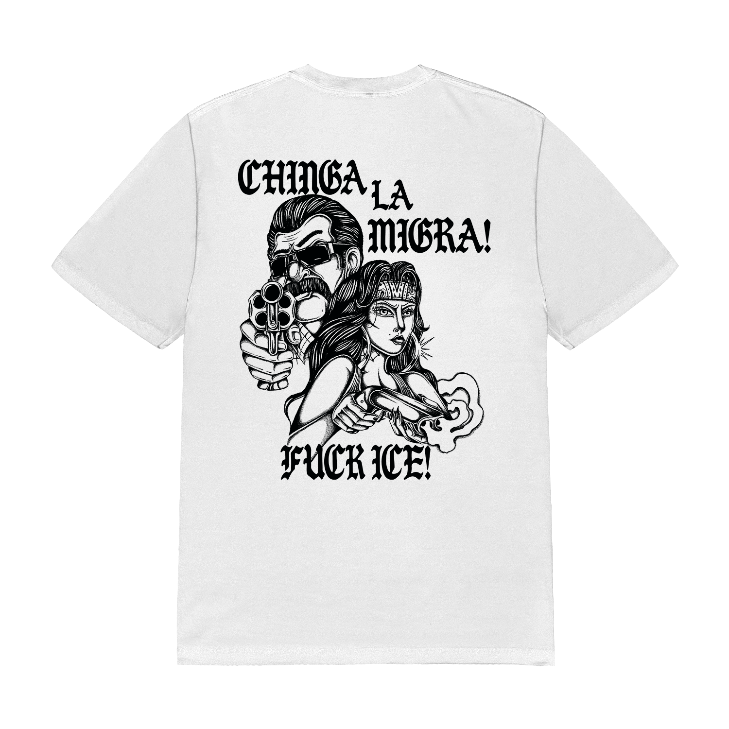 LIE - Chinga La Migra Tee (White)