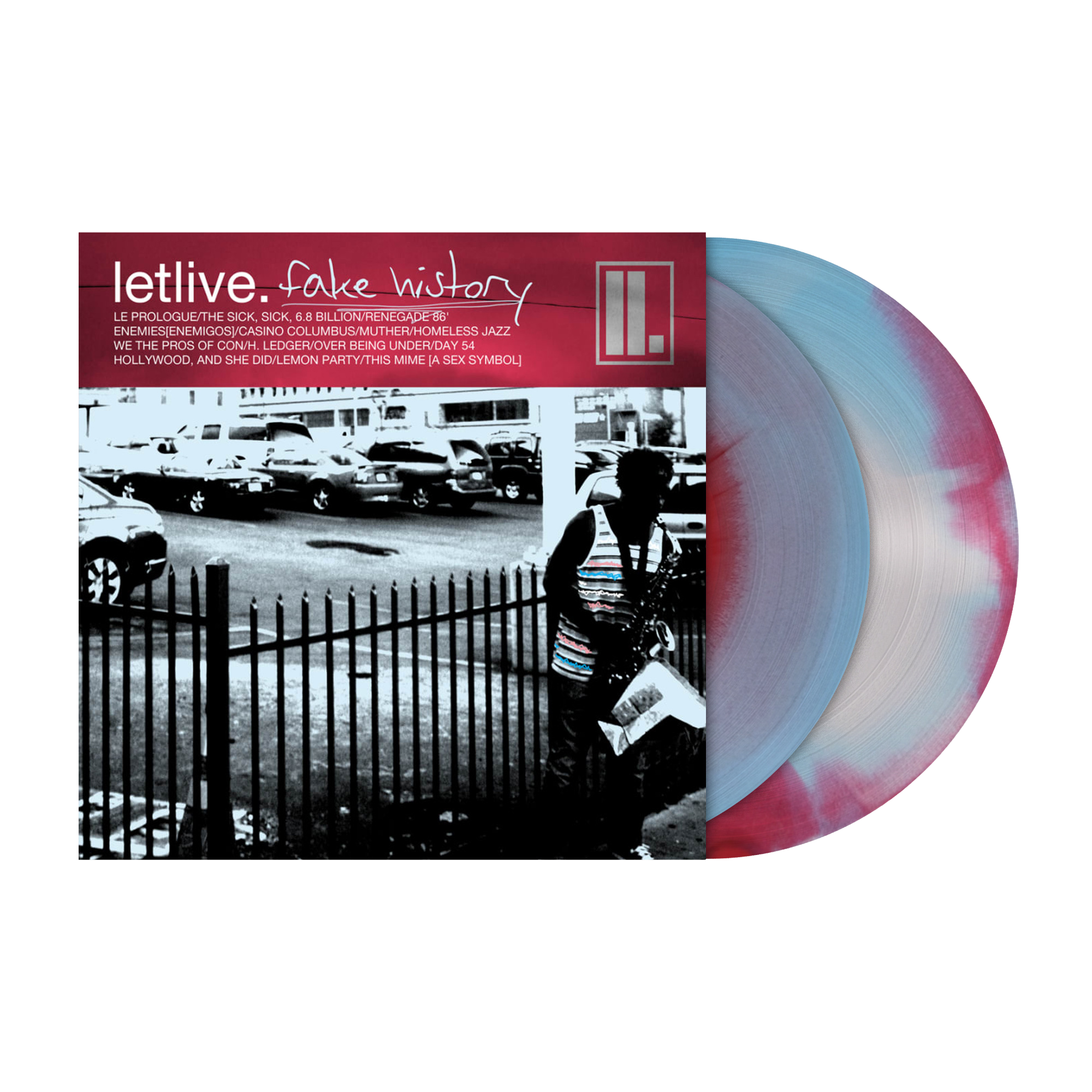 letlive. - Fake History Vinyl - Baby Blue, White & Apple A-Side/B-Side
