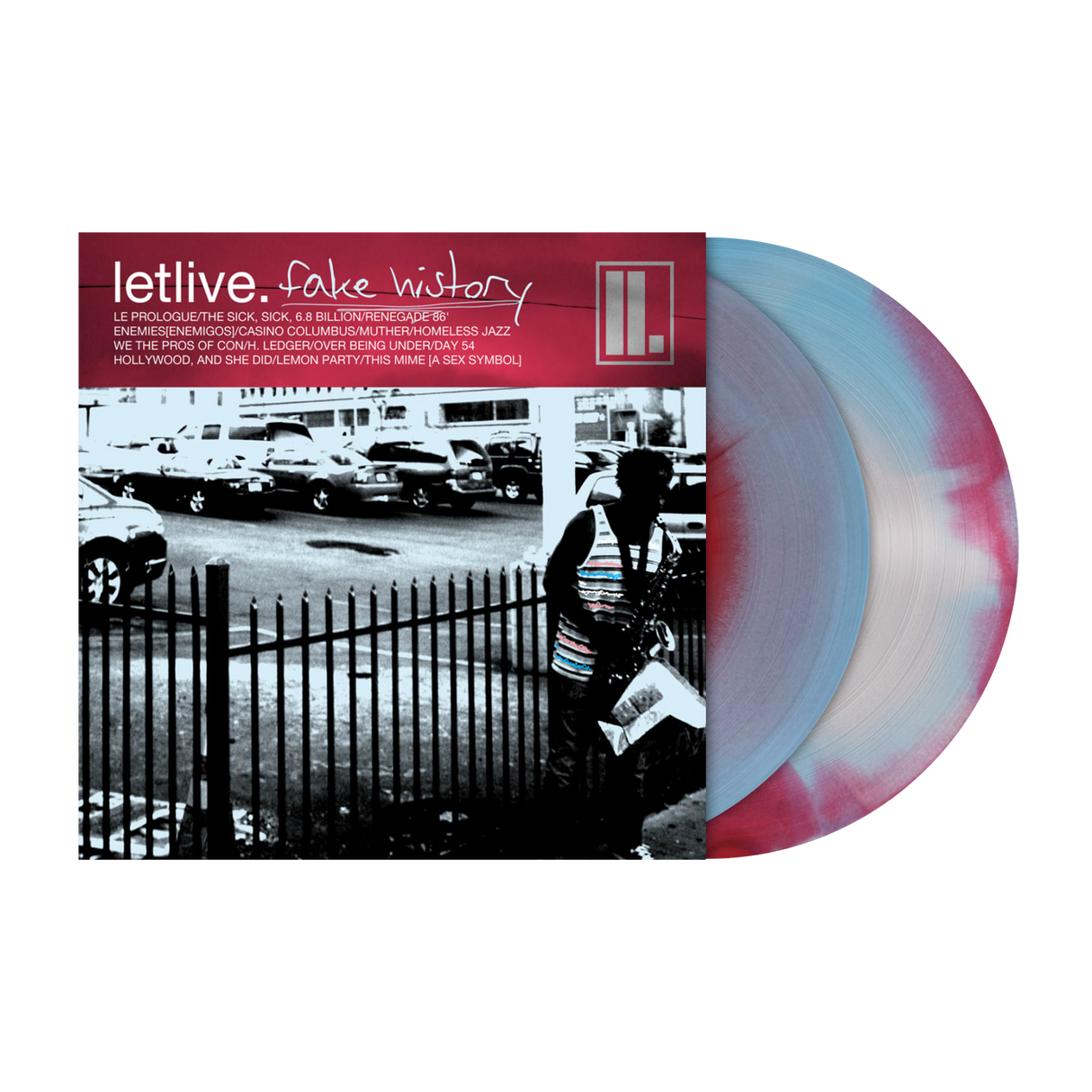 letlive. - Fake History Vinyl - Baby Blue, White & Apple A-Side/B-Side
