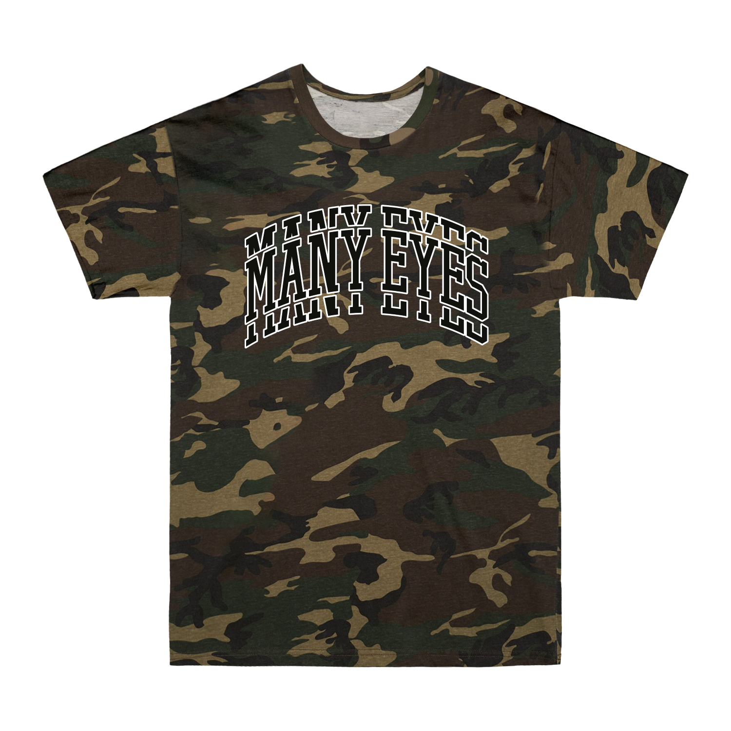 Many Eyes - College Logo Tee - Camo