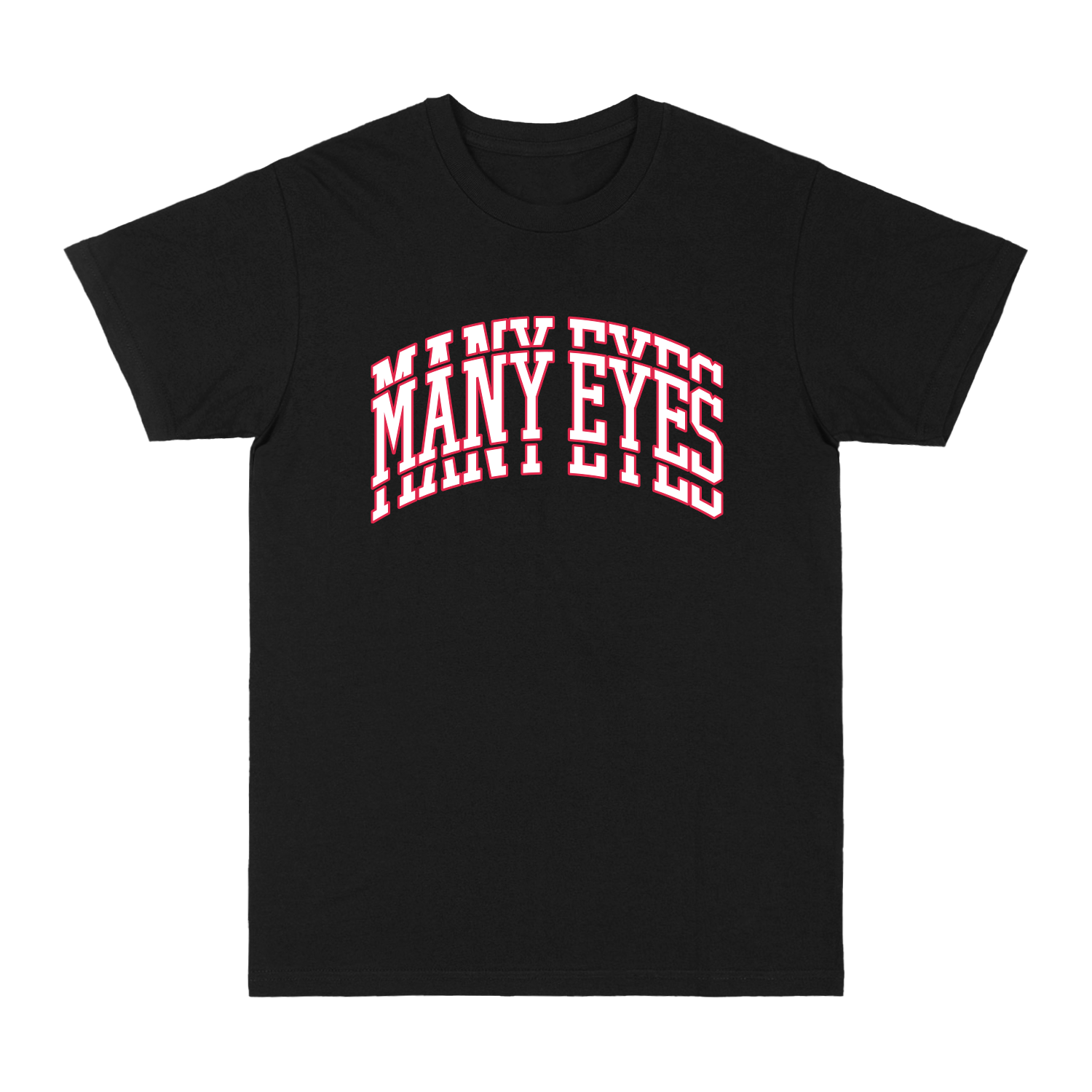 Many Eyes - College Logo Tee - Black