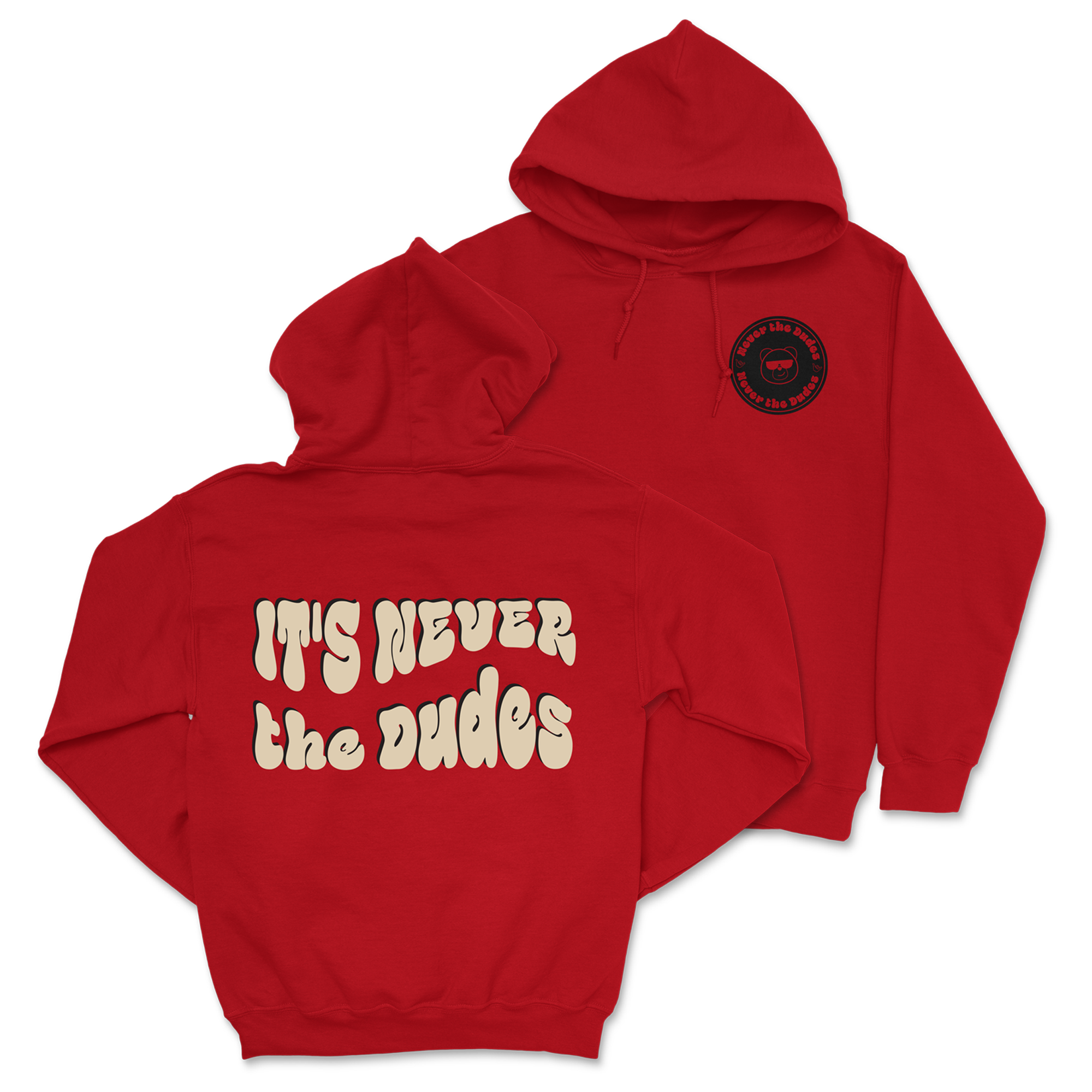 Never The Dudes Hoodie - Red