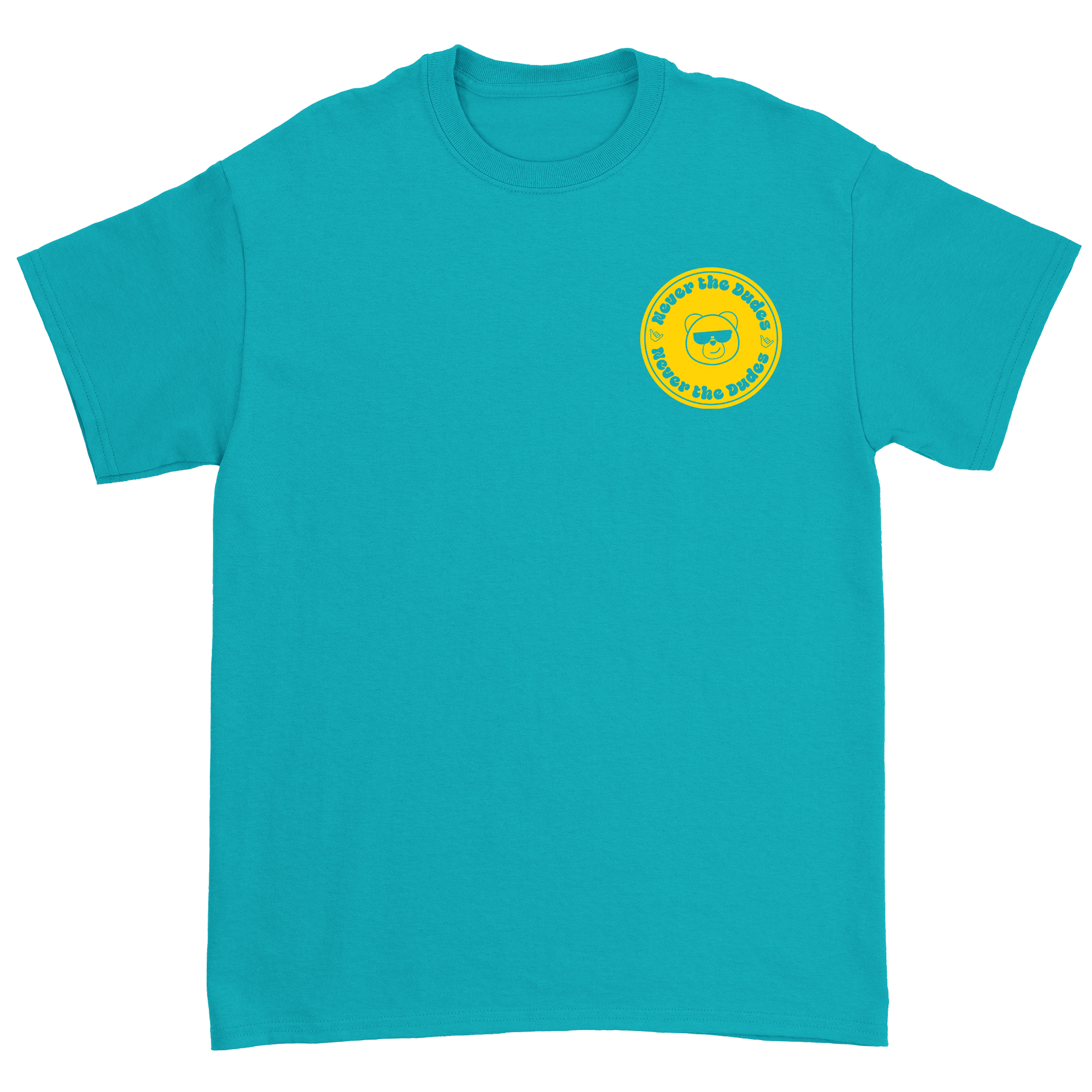 Never The Dudes T-Shirt - Tropical Blue