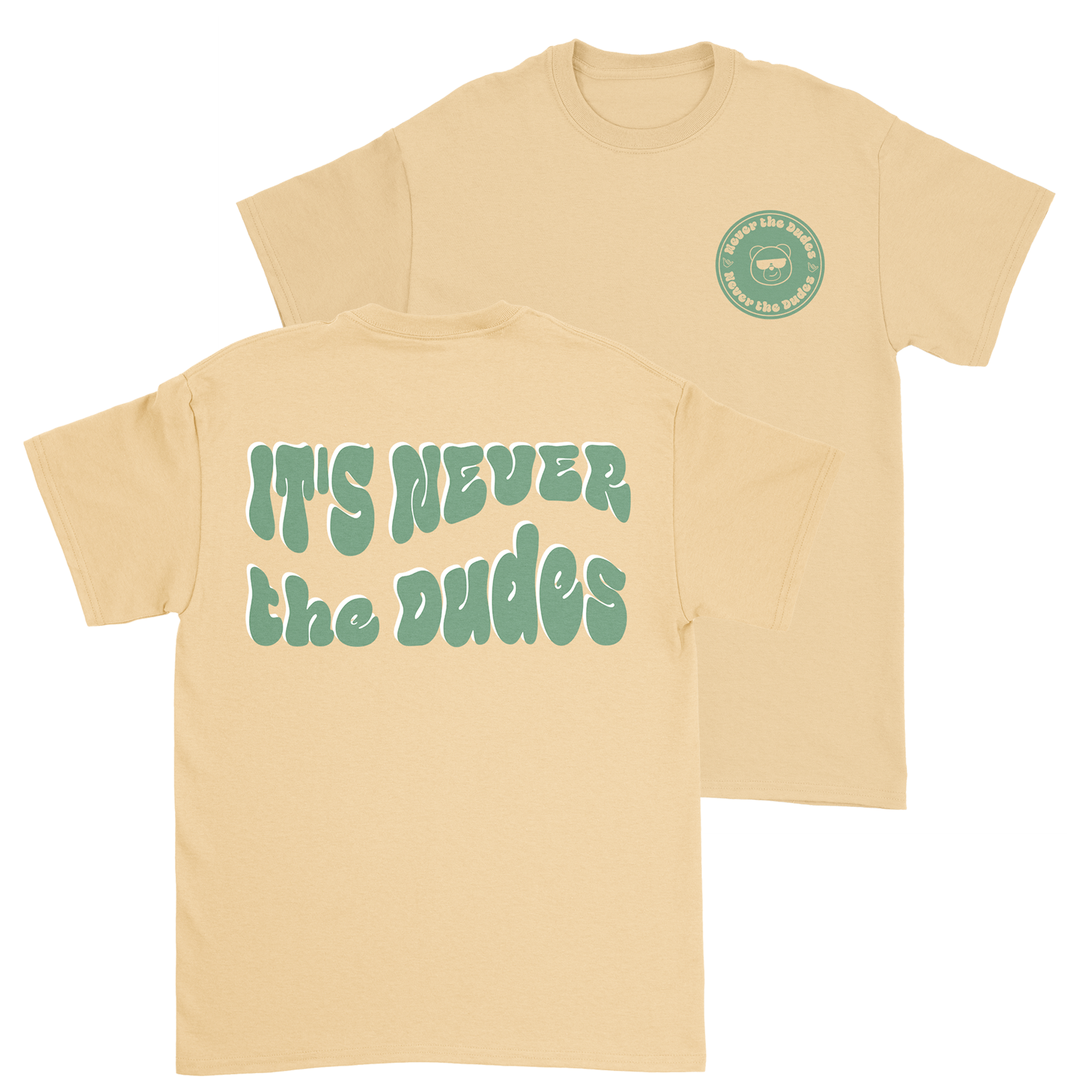 Never The Dudes T-Shirt - Yellow Haze
