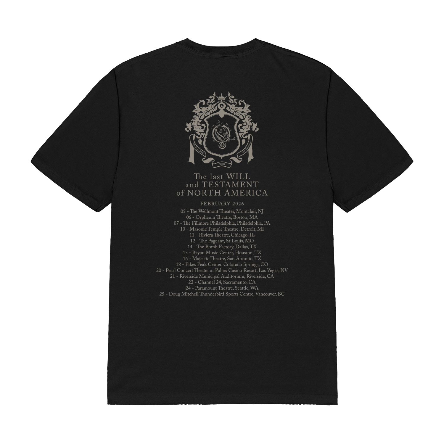 Opeth - 2026 Tour Tee