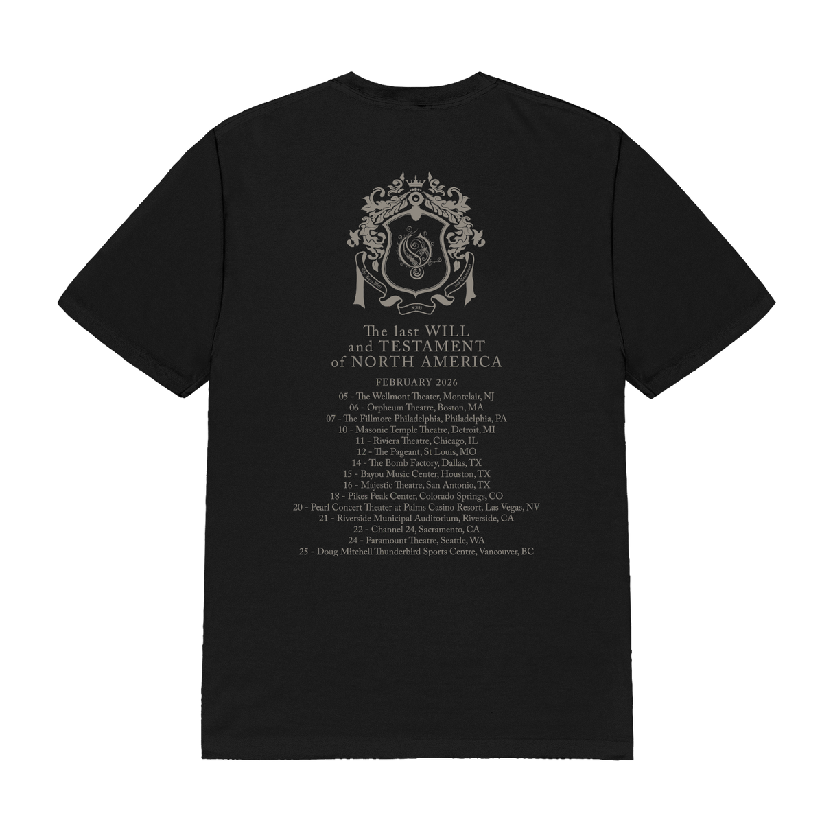 Opeth - 2026 Tour Tee