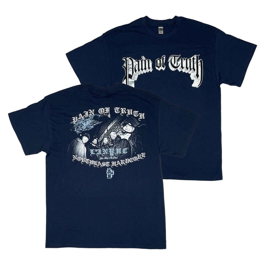 Pain of Truth - Navy Blue Logo T-Shirt