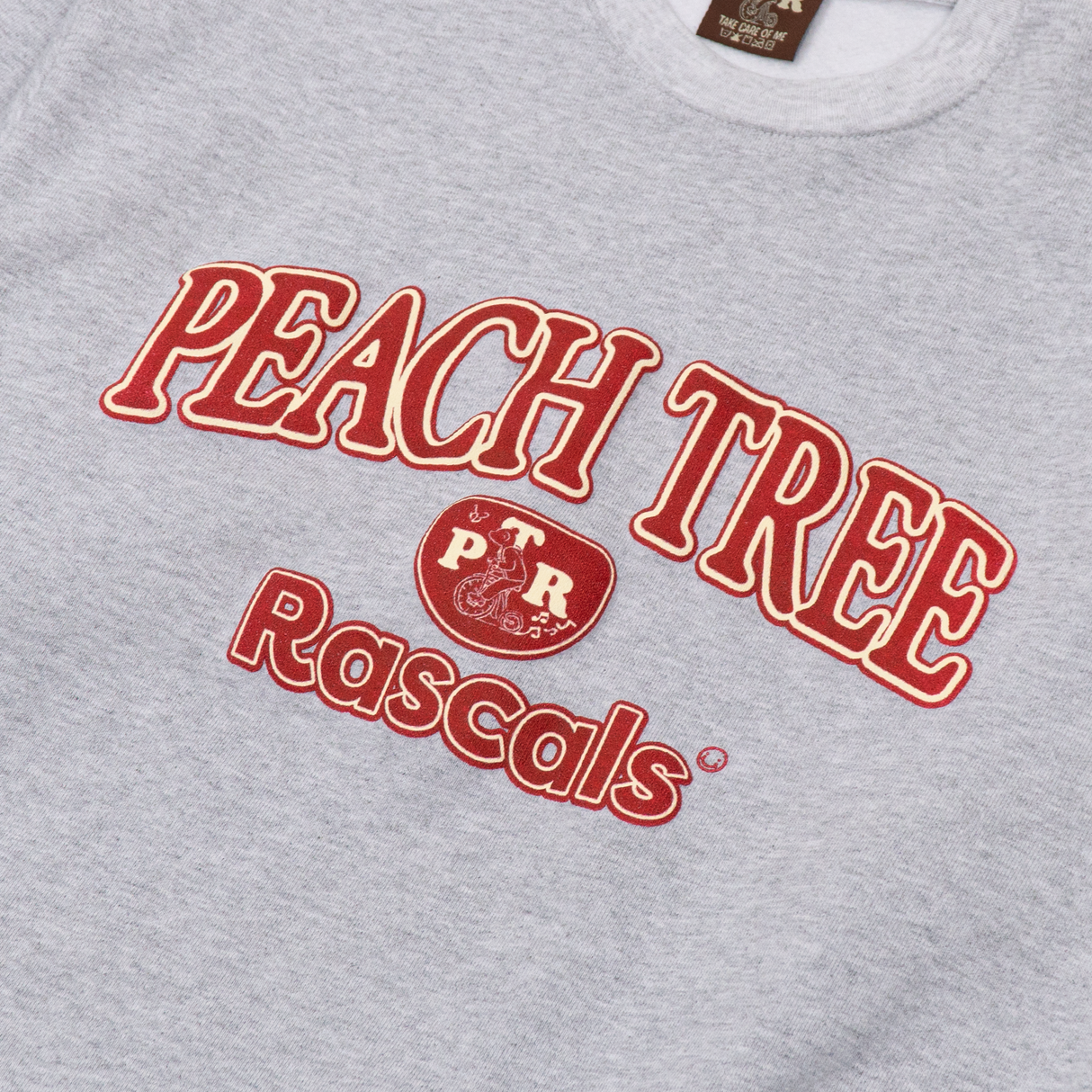 Peach Tree Rascals - PTR Crewneck - Maroon Puff Print