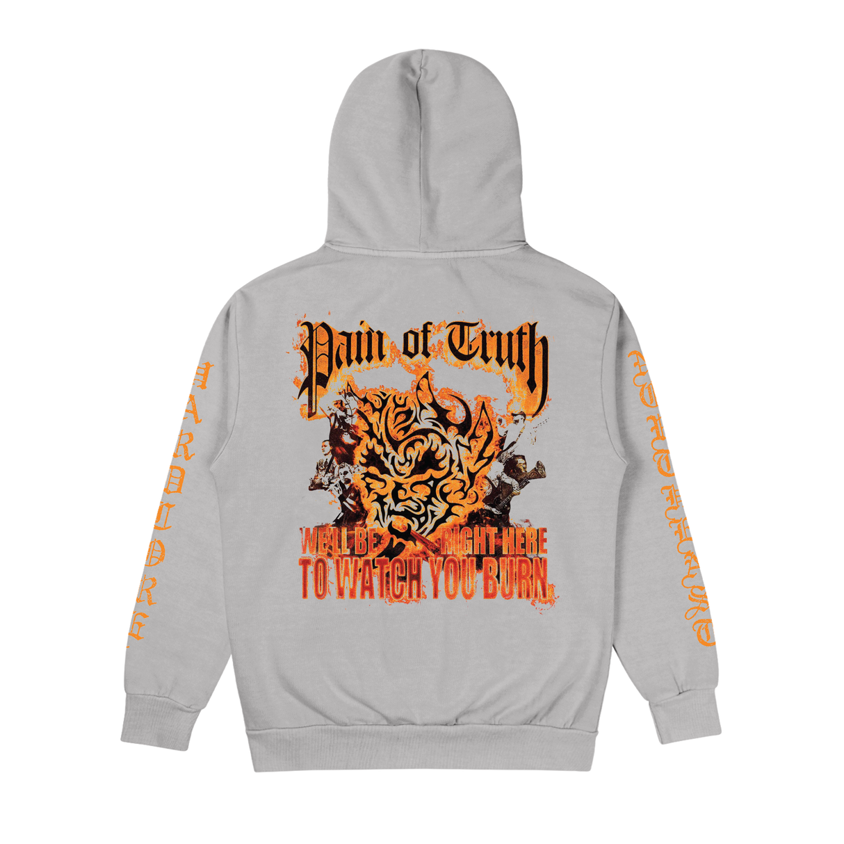Pain Of Truth - Watch You Burn Grey Hoodie