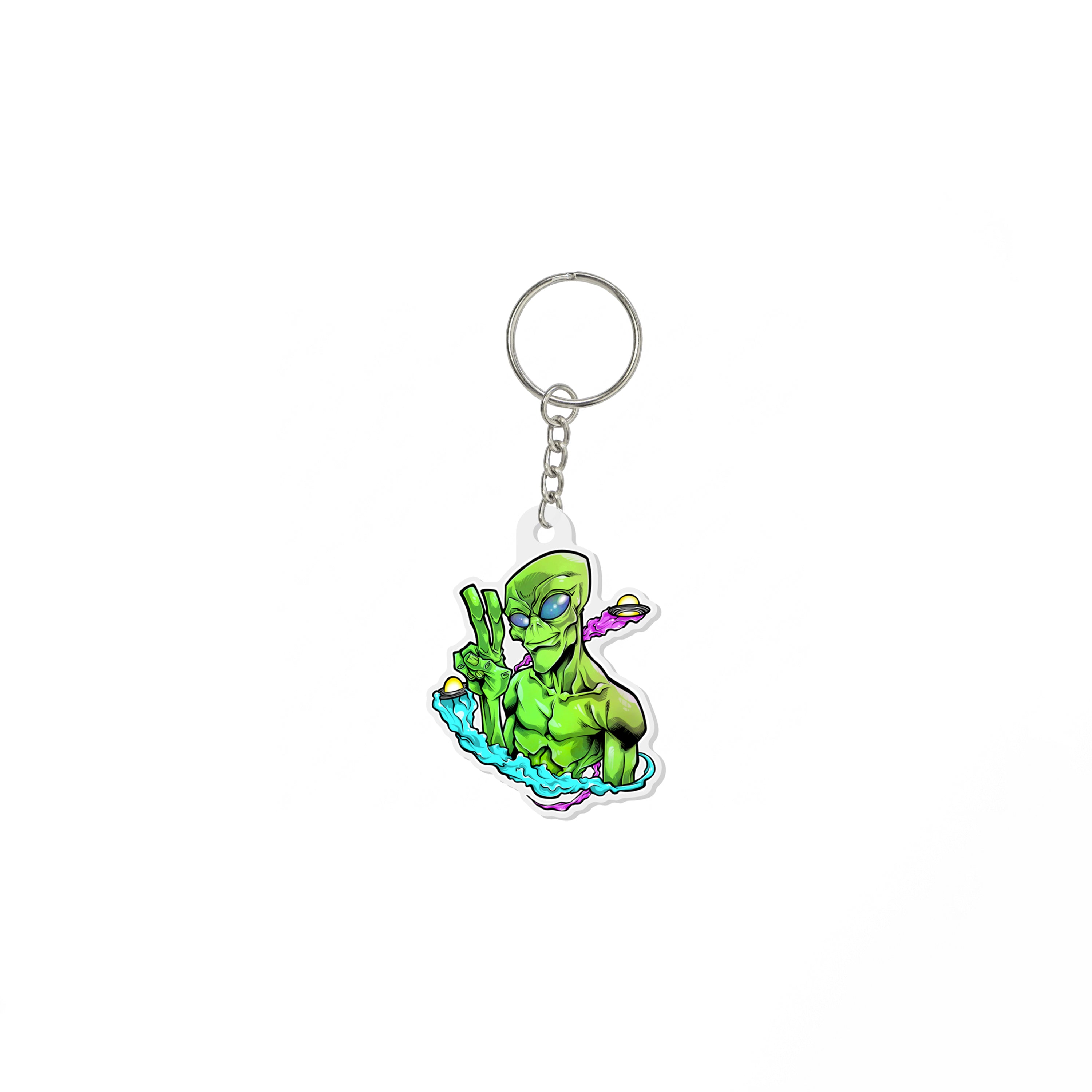 We Come In Peace Keychain