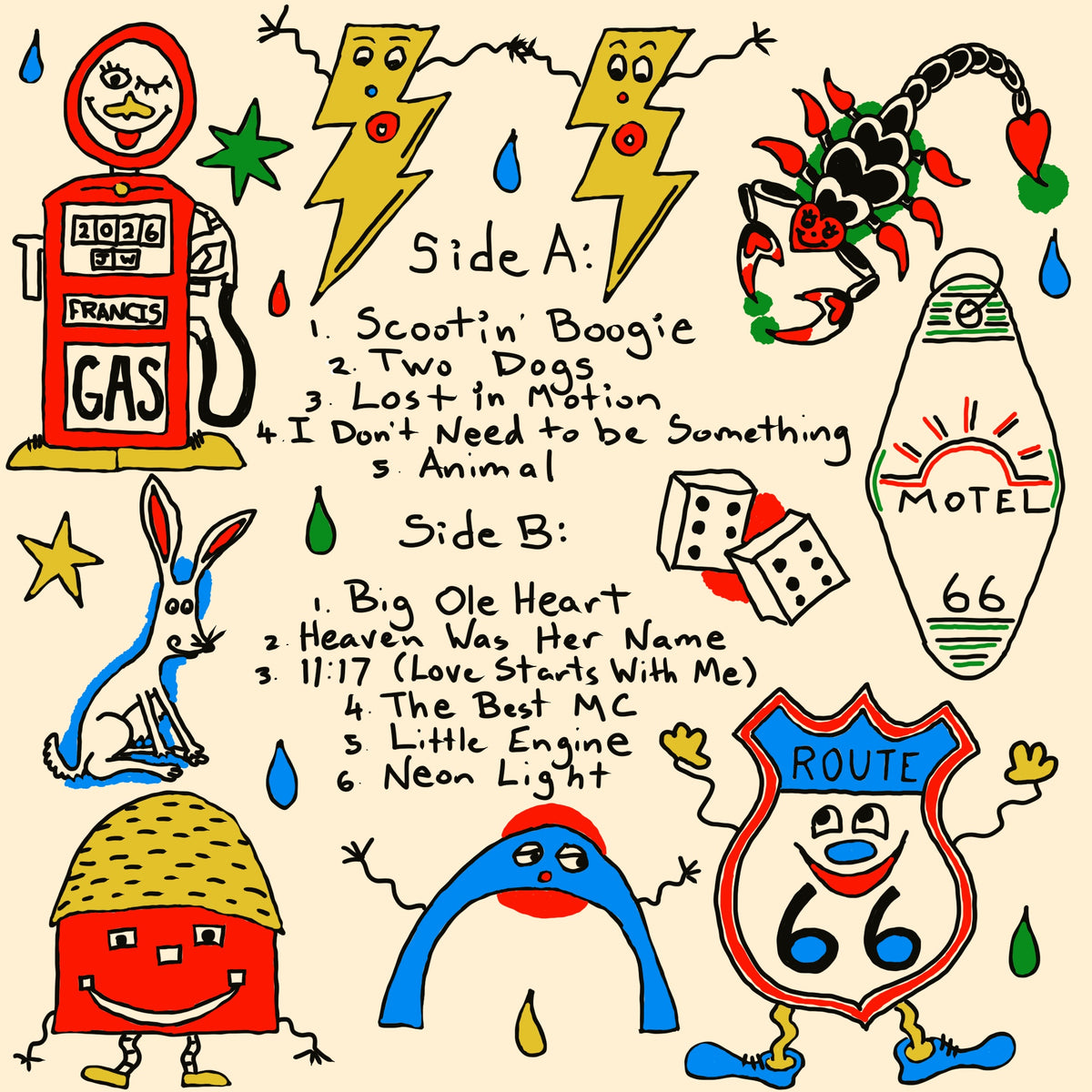JW Francis - Route 66 Vinyl
