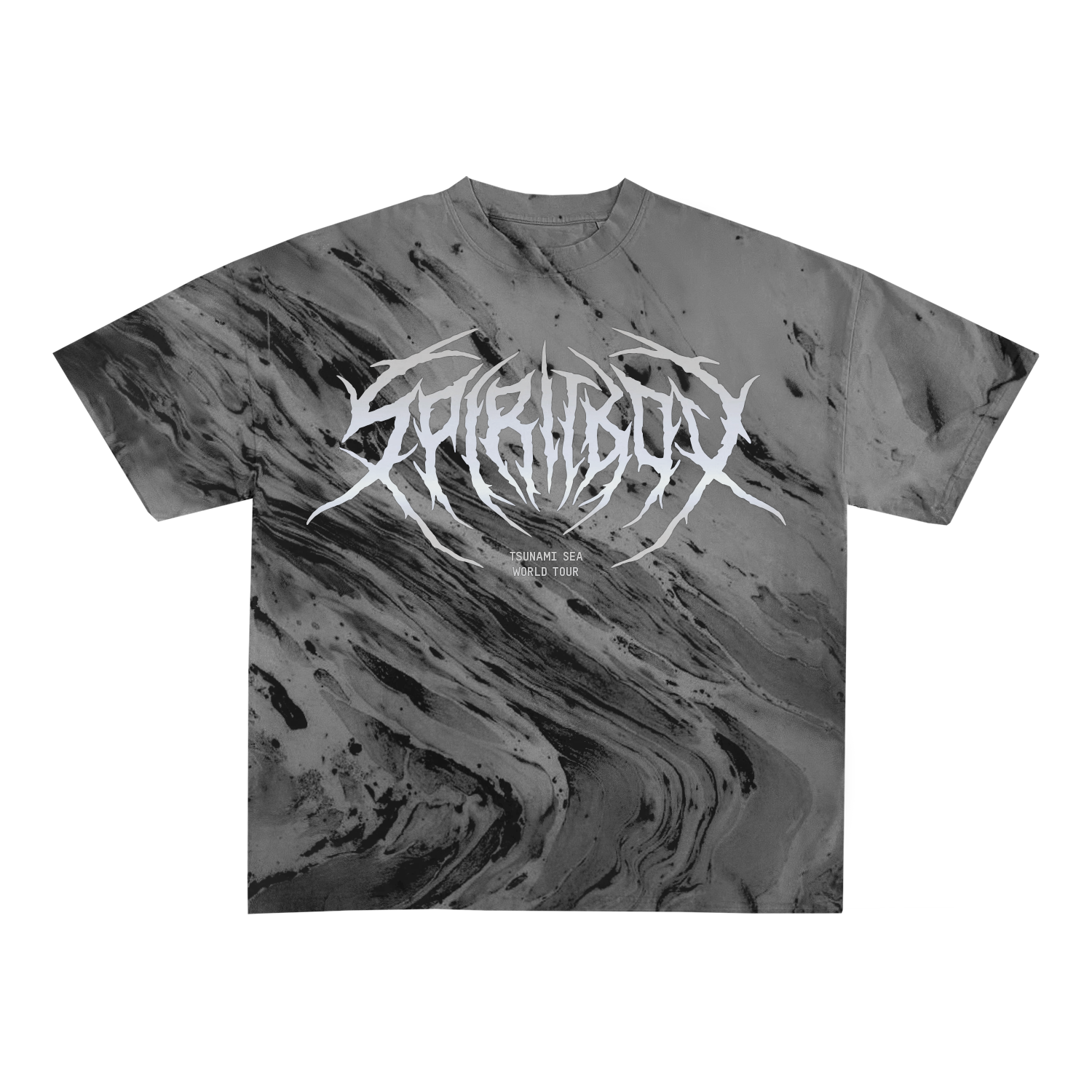 Spiritbox - Death Metal Logo Dye Tee (Black Marble)