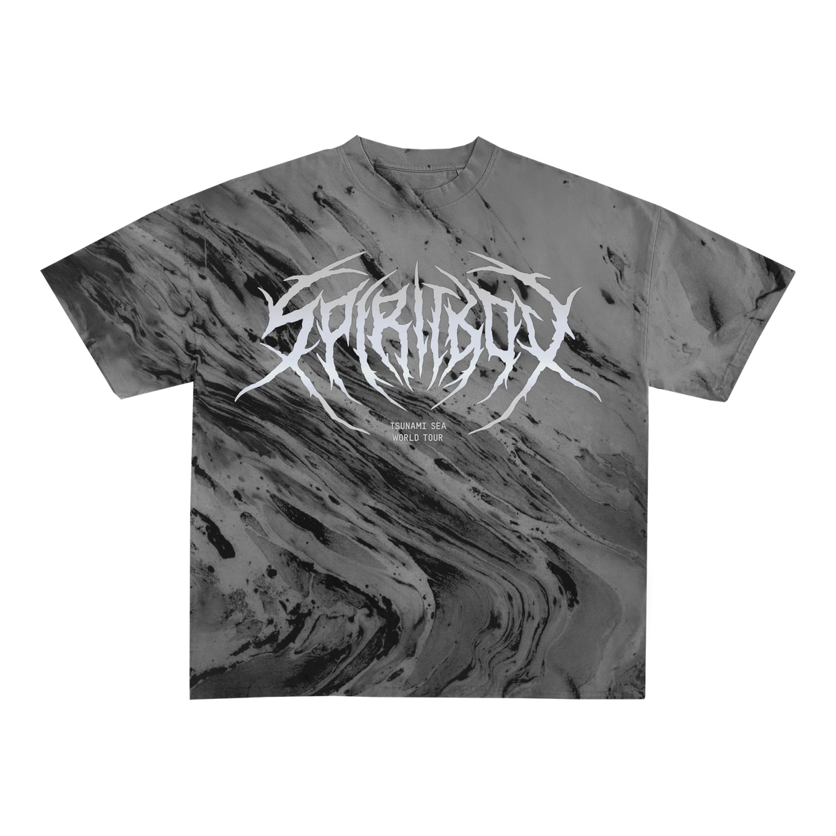 Spiritbox - Death Metal Logo Dye Tee (Black Marble)