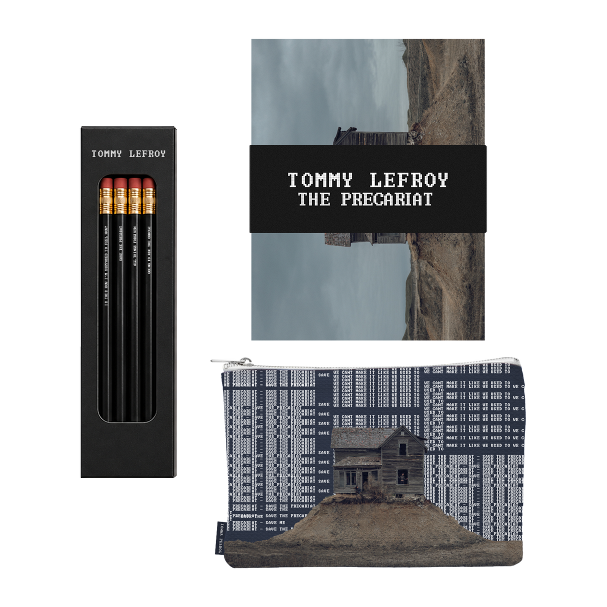 Tommy Lefroy - The Precariat Pouch + Postcards + Pencils