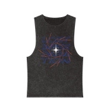 Lost in Separation - Ember Anime Stonewash Tank Top