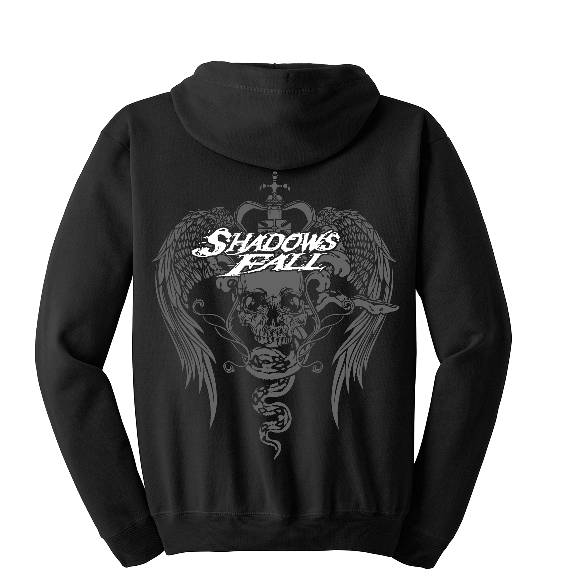 Shadows Fall - Winged Skull Zip Hoodie
