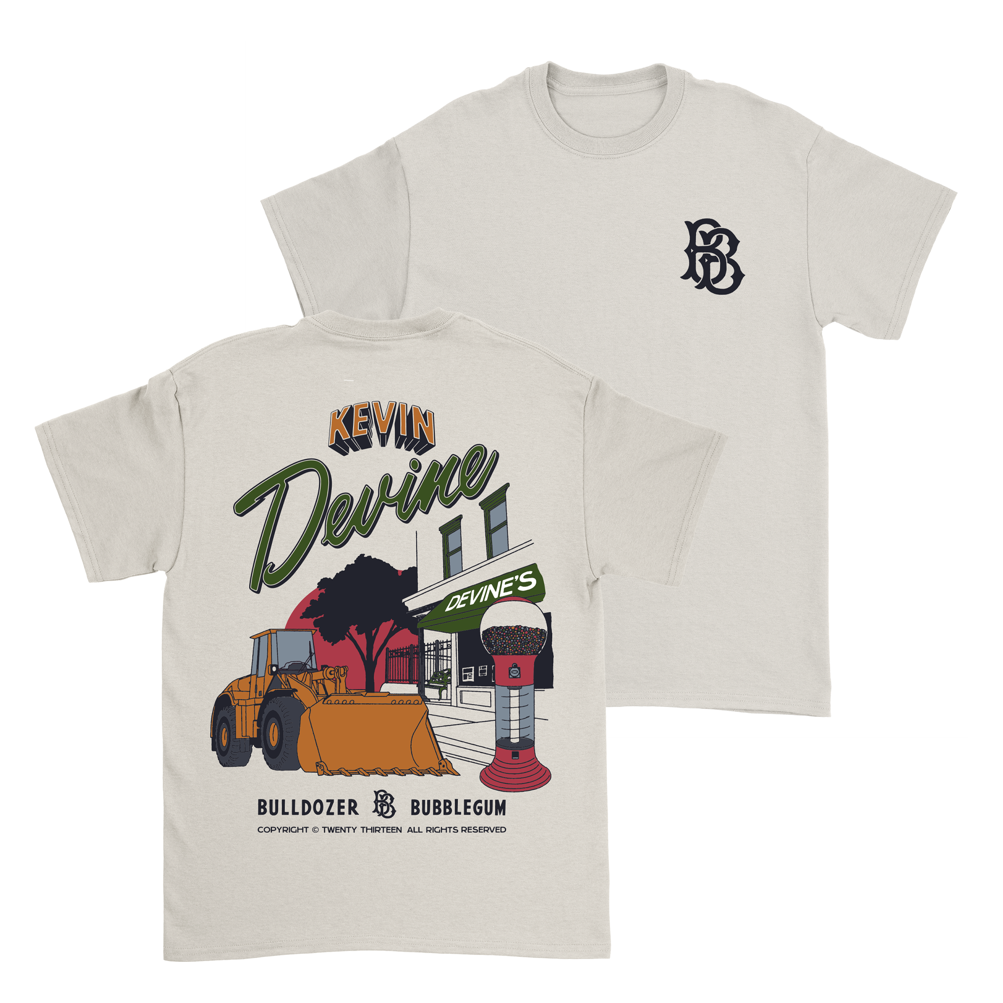 Kevin Devine - Bubbledozer T-Shirt AND Bubblegum + Bulldozer 2xLP Bundle