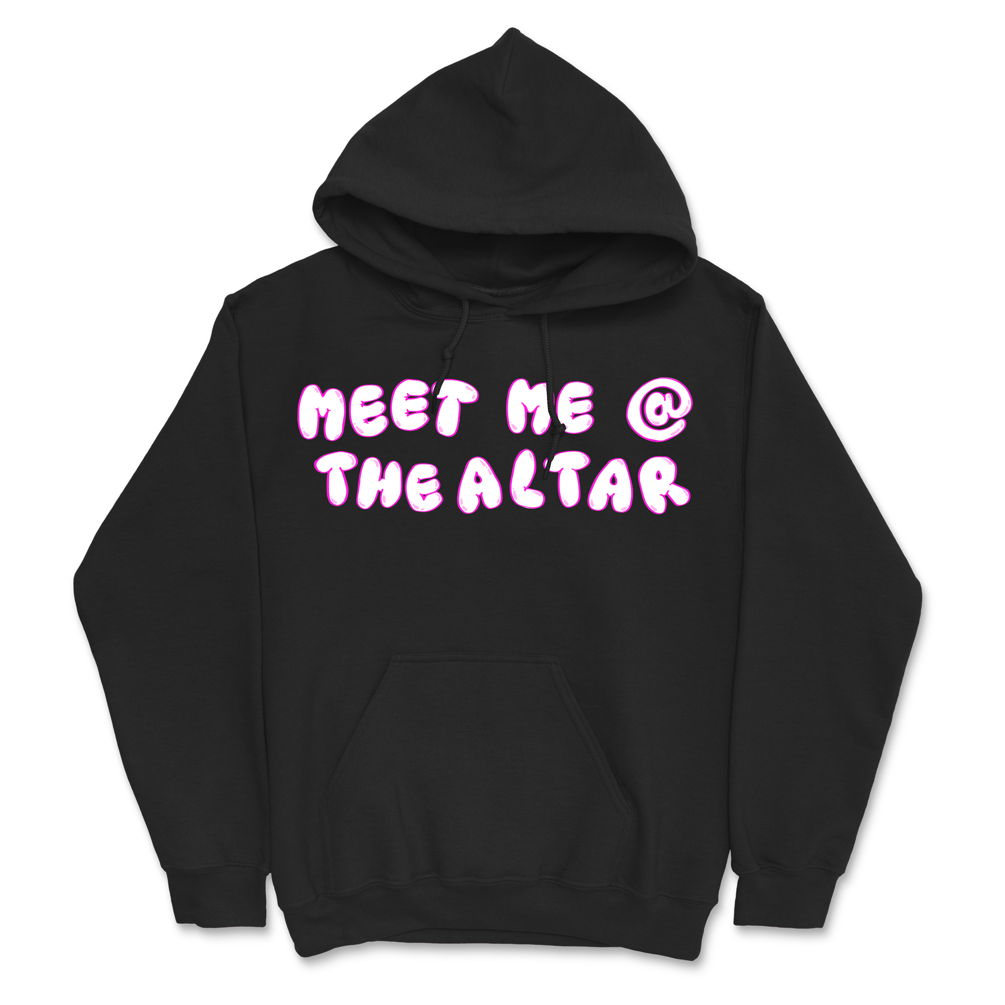 Meet Me @ The Altar - Bubble Letters Hoodie - Black