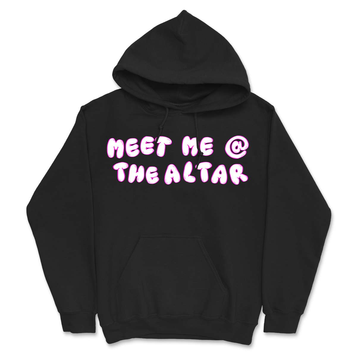 Meet Me @ The Altar - Bubble Letters Hoodie - Black