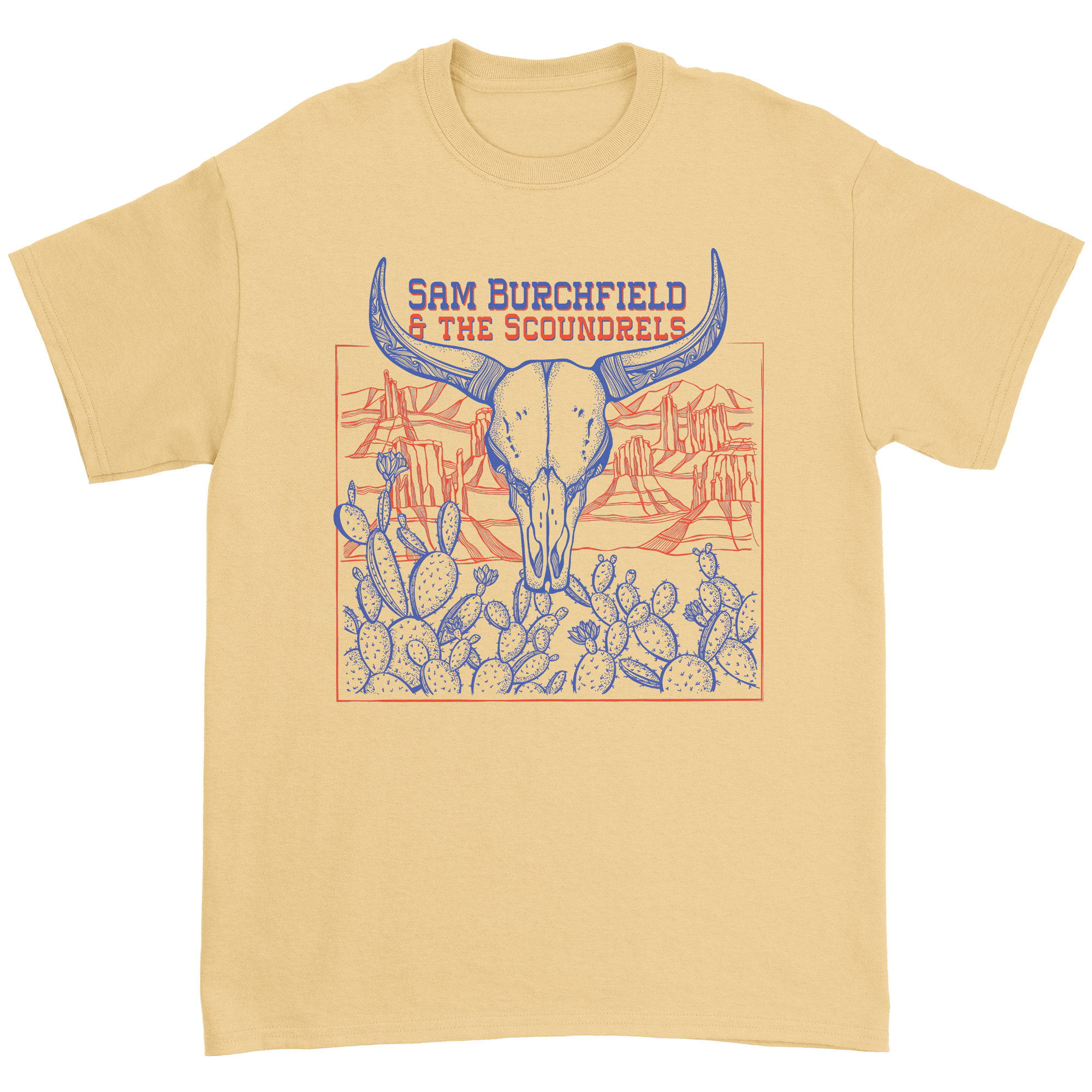 Sam Burchfield - Bull Horns T-Shirt - Butter