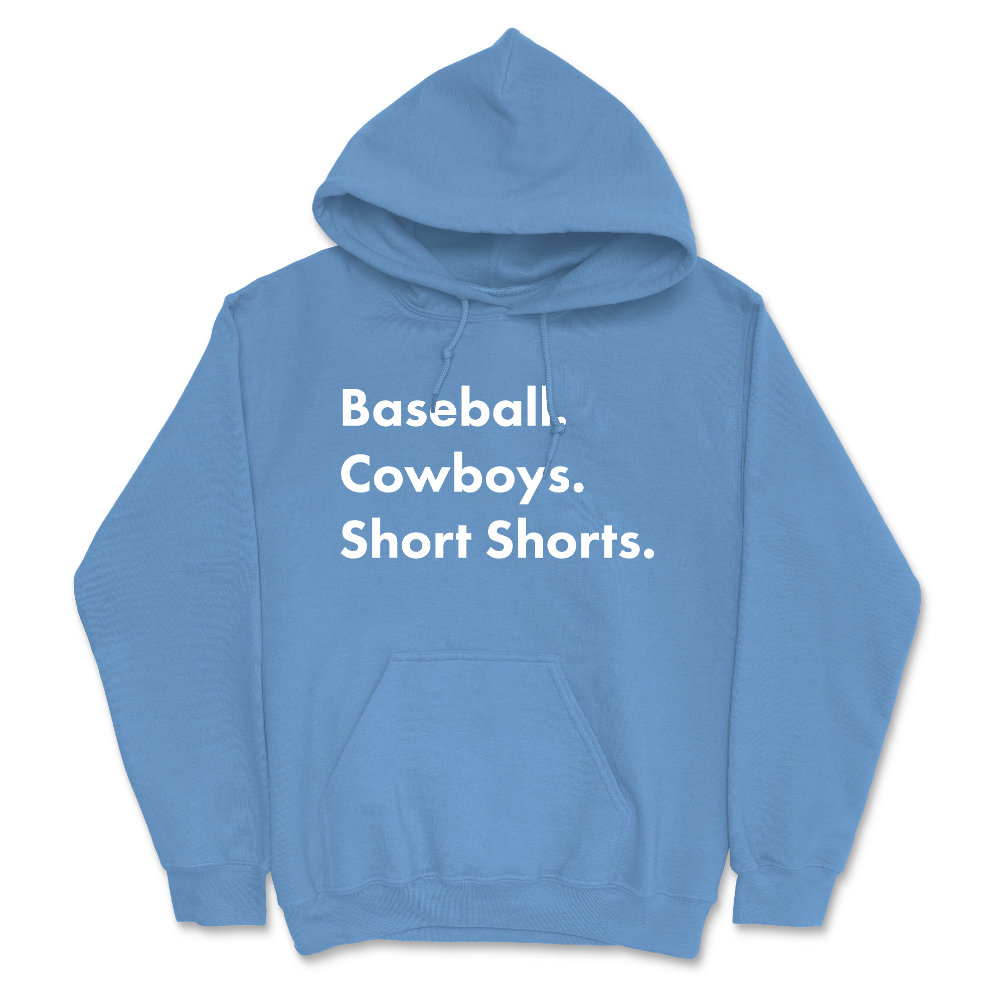Garett Delano - Baseball. Cowboys. Short Shorts Blue Hoodie