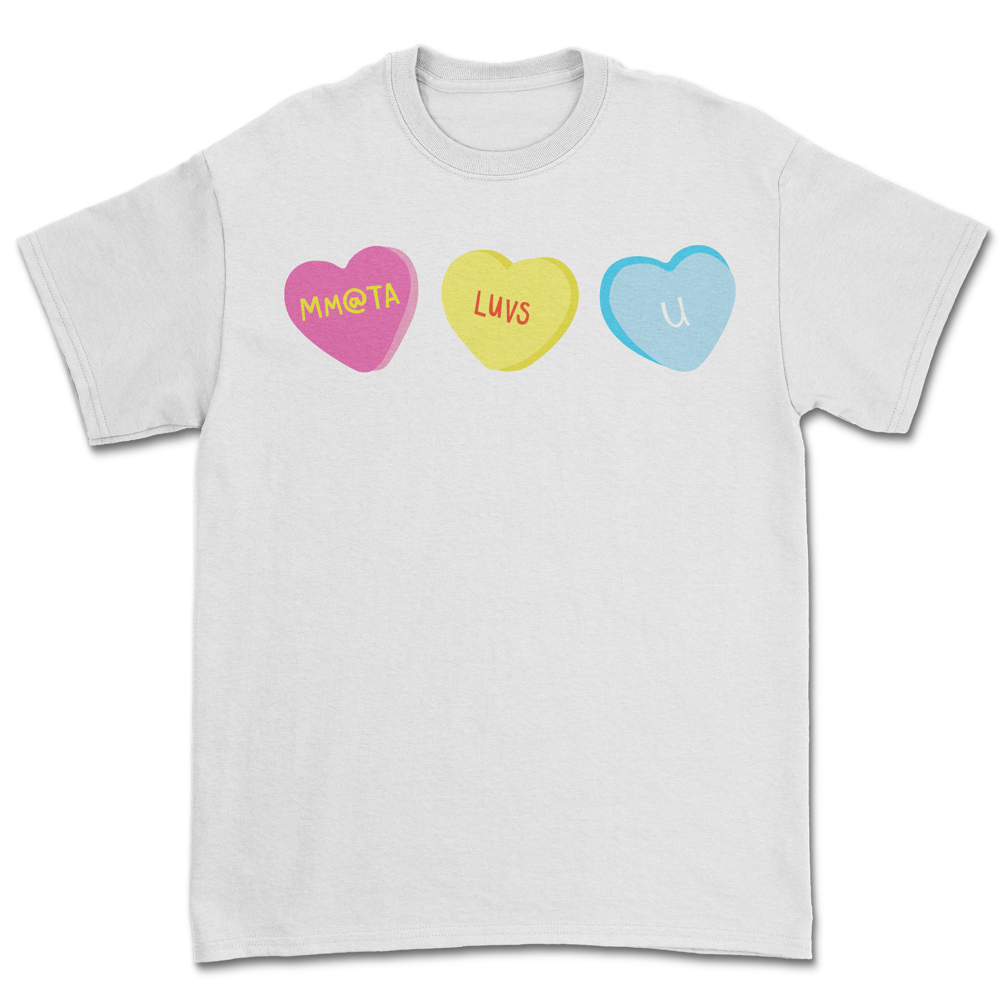 Meet Me @ The Altar - Candy Hearts T-Shirt - White