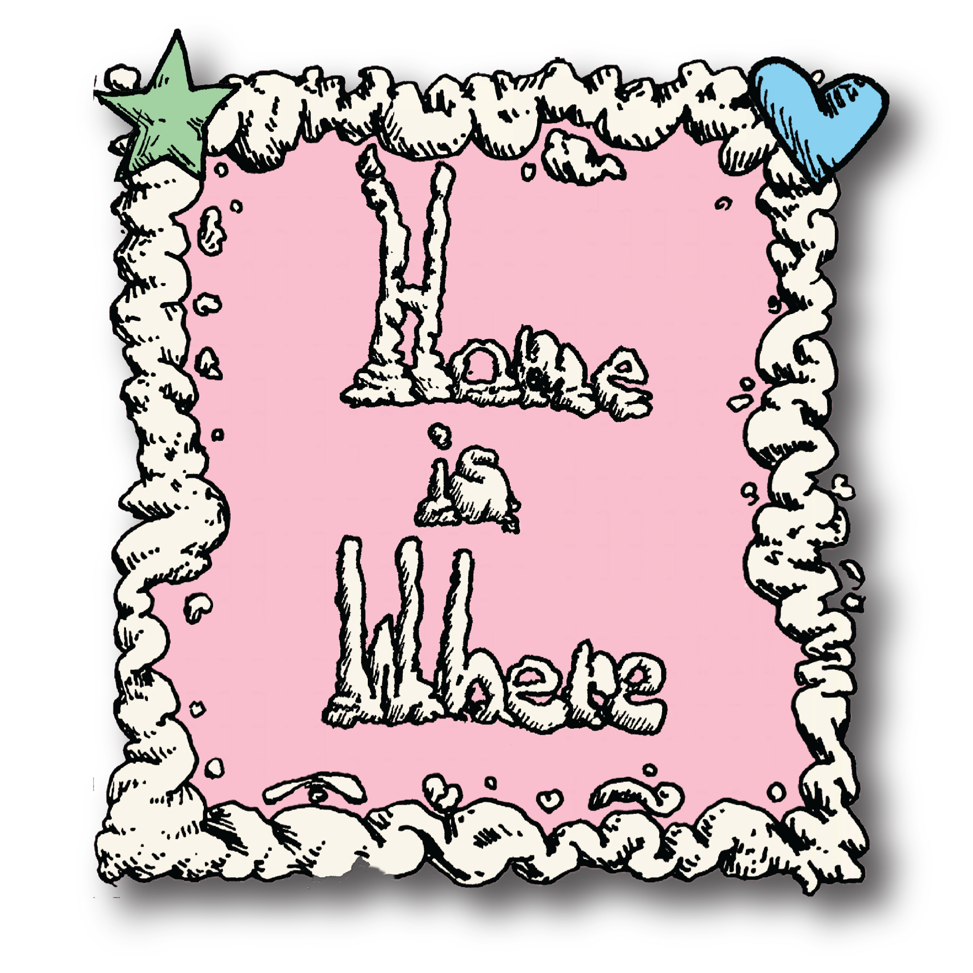 Home Is Where - Logo Square Sticker