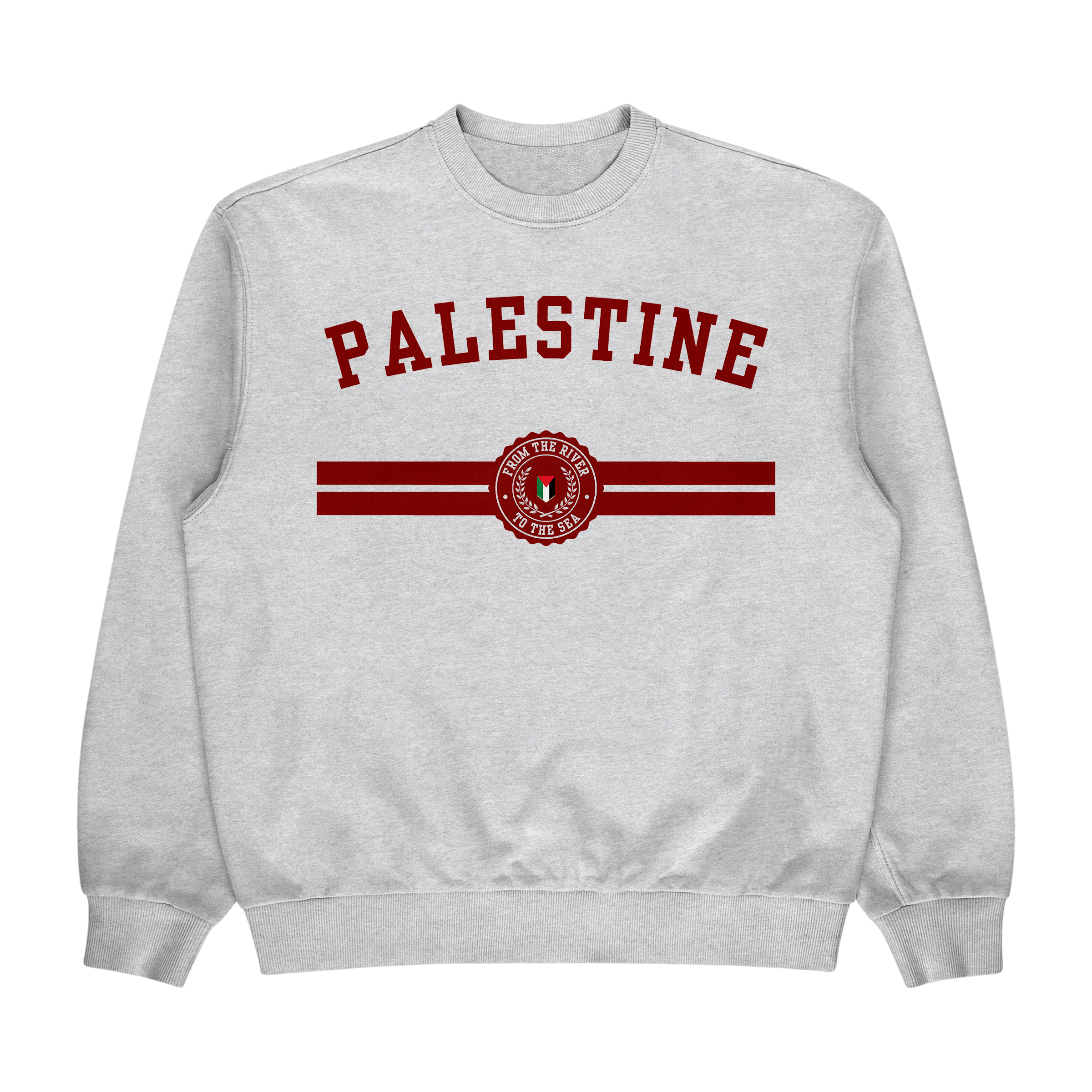 Dezi - From the River to the Sea Crewneck (Maroon Imprint)