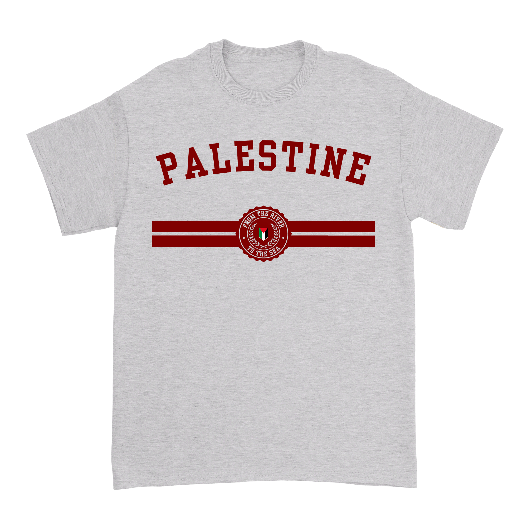 Dezi - From the River to the Sea T-Shirt (Maroon Imprint)